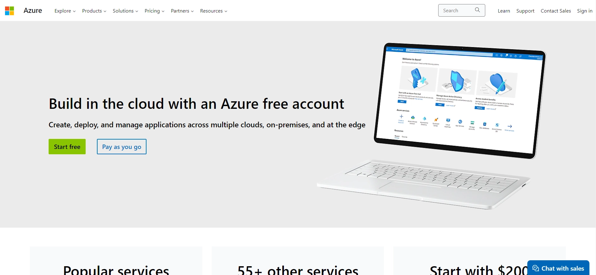 create free microsoft azure account