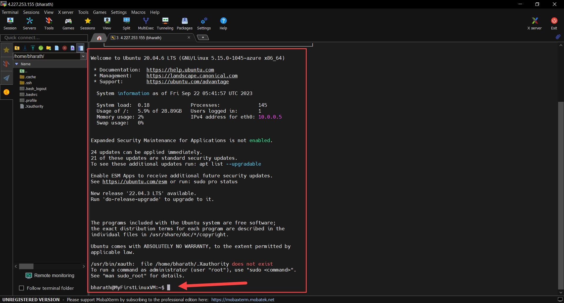 how to connect azure vm using ssh