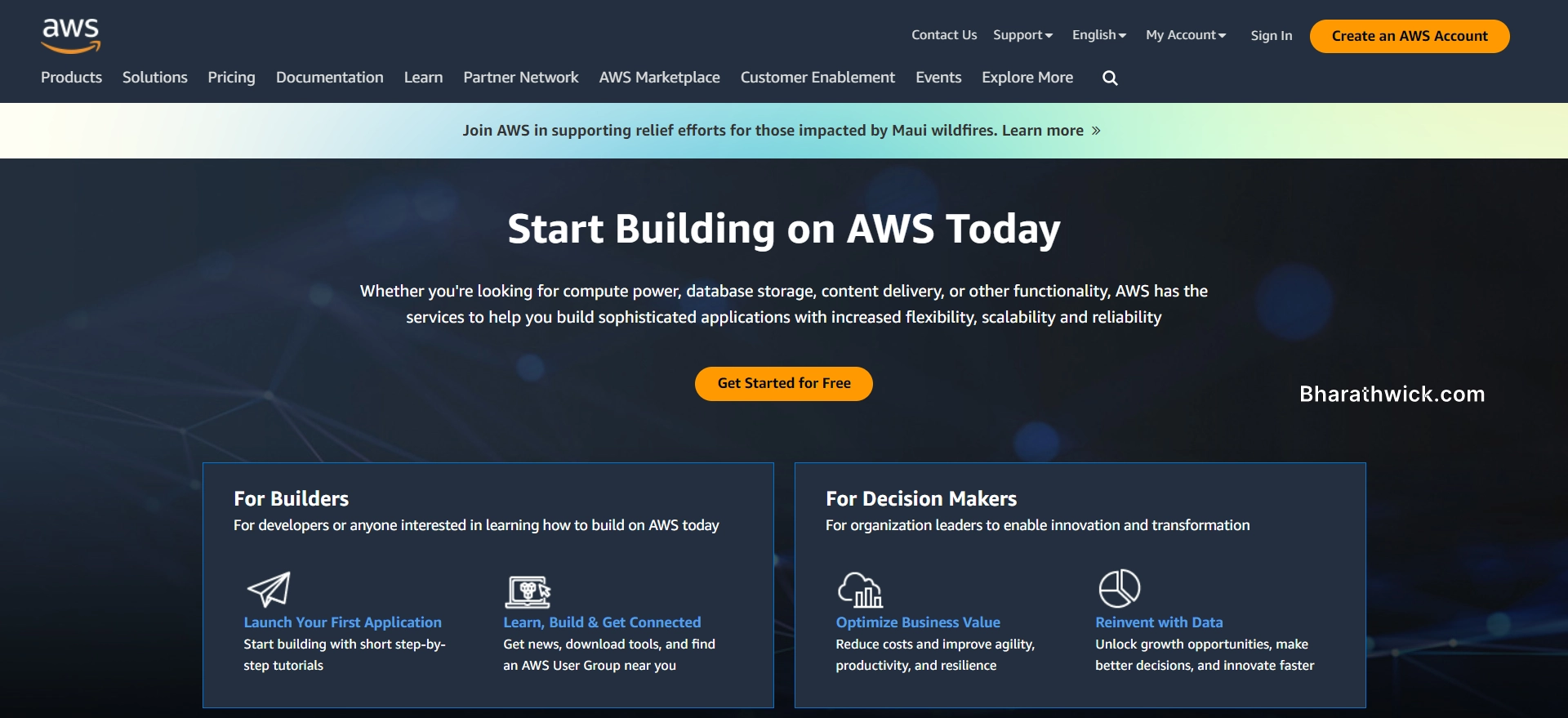 how to create aws free tier account