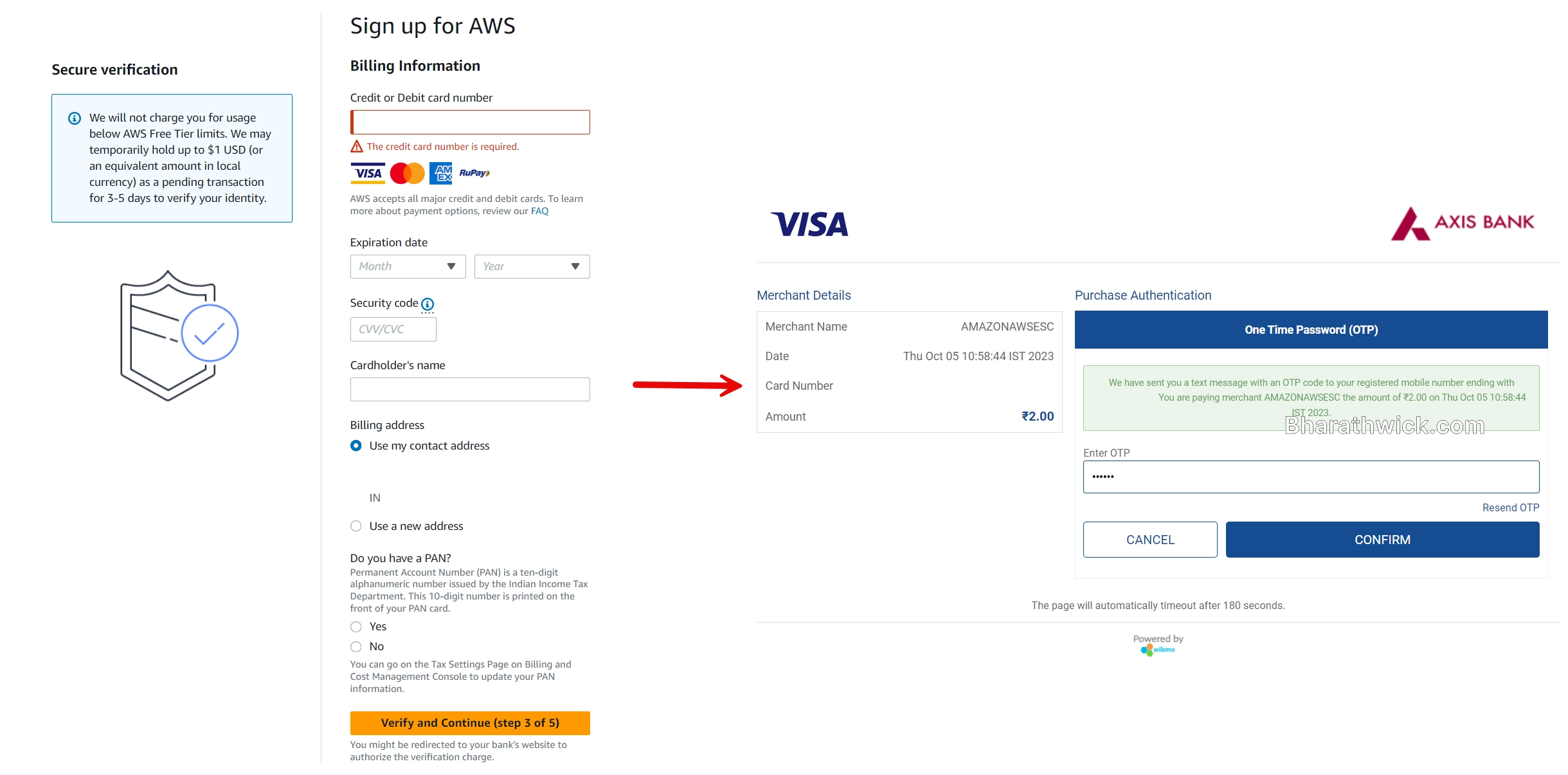 how to create aws free tier account