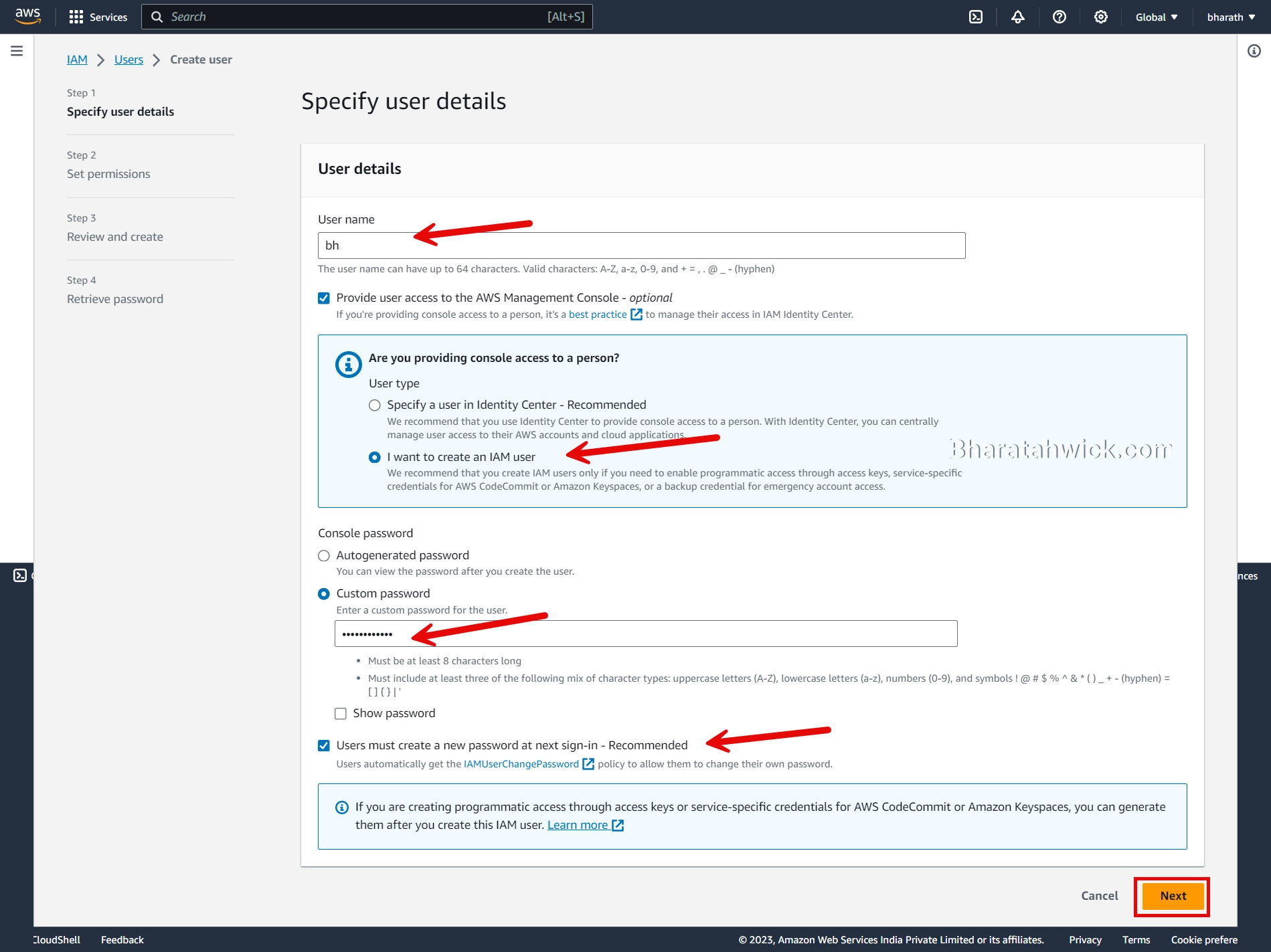 step by step guide to how create aws iam users