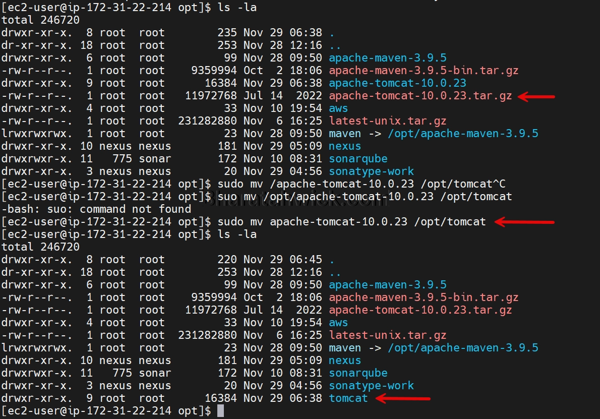 how to install tomcat in aws linux